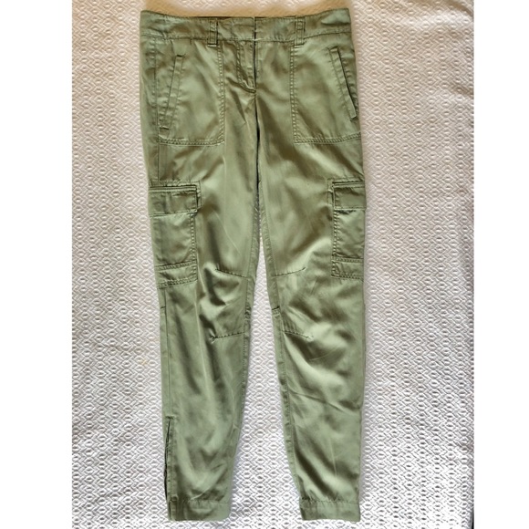 Loft Cargo Zipper Ankle Jogger Pants (Olive) - Picture 3 of 8